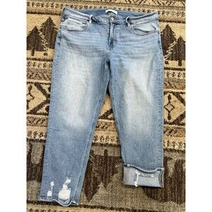 Women’s Kancan Jeans size 18 distressed cropped